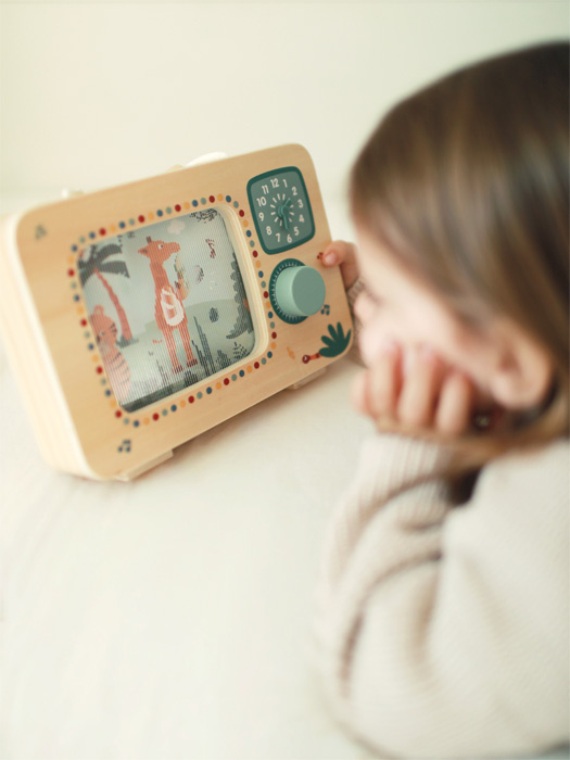 Drewniana pozytywka Telewizor Safari Small Foot