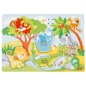 Układanka z dźwiękami Afrykańskie Zwierzęta Goki