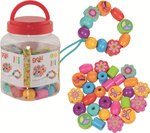 Kolorowe koraliki o różnych kształtach do nawlekania Goki