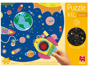 Okrągłe puzzle dla dzieci XXL Kosmos Goula