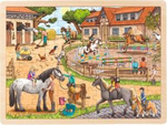 Drewniane puzzle Stajnia Goki 