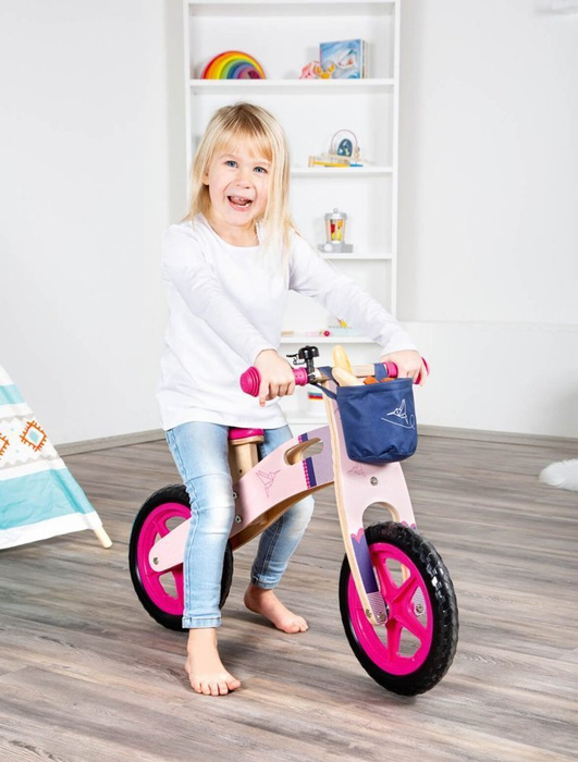 Drewniany rowerek biegowy Różowy koliber Small Foot