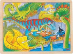 Drewniane puzzle Bajkowe dinozaury Goki