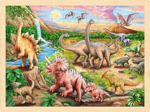 Puzzle Dinozaury 96 el. Goki