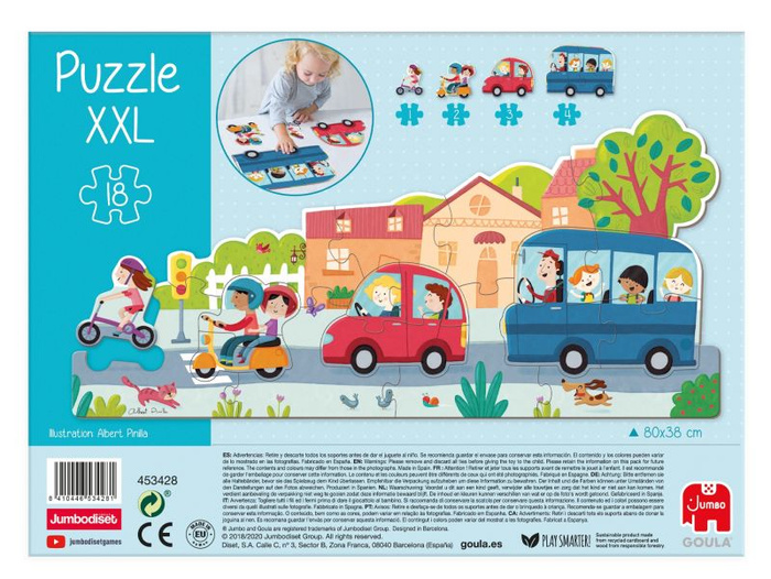 Puzzle dla dzieci XXL Pojazdy Goula 