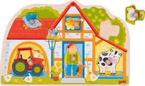 Układanka z uchwytami Moja farma Goki