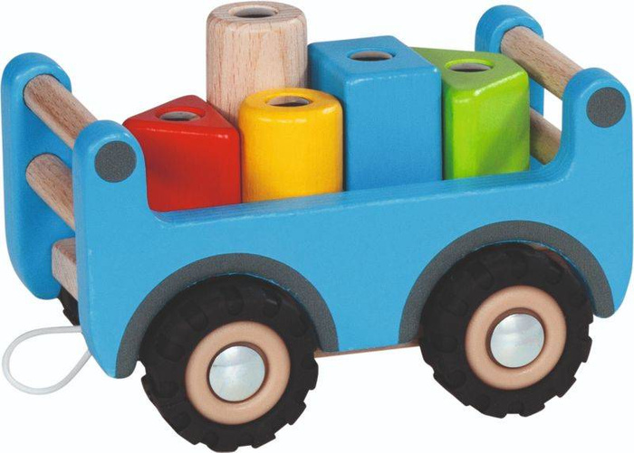 Drewniane auto dla dzieci Żuraw Goki