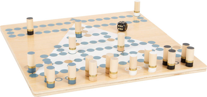 Gra planszowa 2w1 Halma i Malefiz Gold Edition Small Foot 