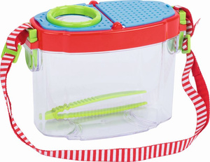 Pojemnik do obserwacji z lupą pęsetą i regulowanym paskiem Goki