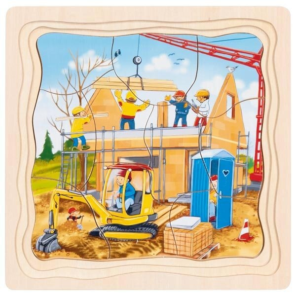 Puzzle drewniane Budujemy dom Goki