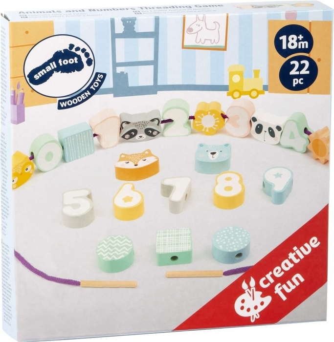 Nawlekanka dla dzieci liczby i zwierzaki Leśna przygoda Small Foot