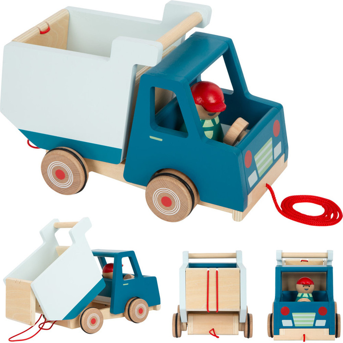 Ciężarówka wywrotka zabawkowa do ciągnięcia Small Foot
