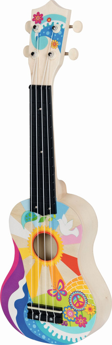 Ukulele Flower Power instrument muzyczny dla dzieci Goki