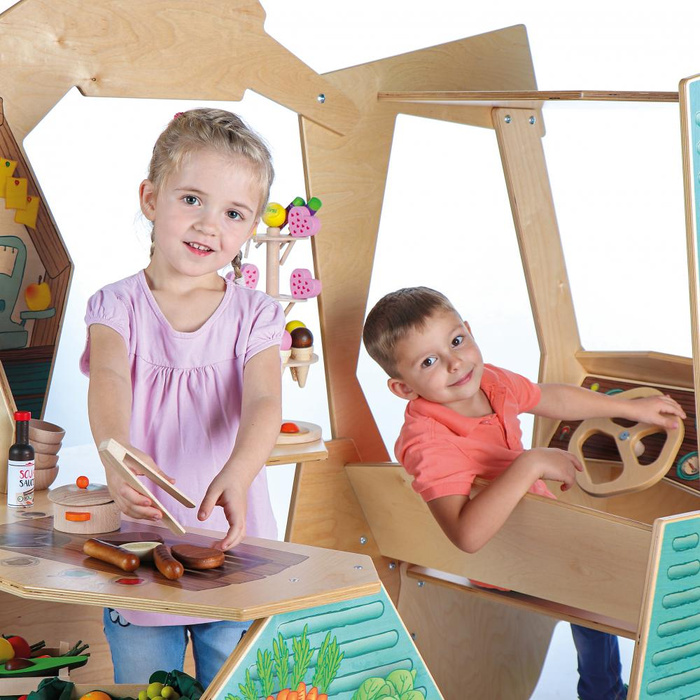 Drewniany Food Truck dla dzieci Erzi