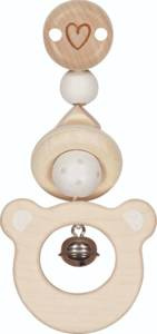 Drewniana zawieszka Miś z dzwoneczkiem Goki Baby