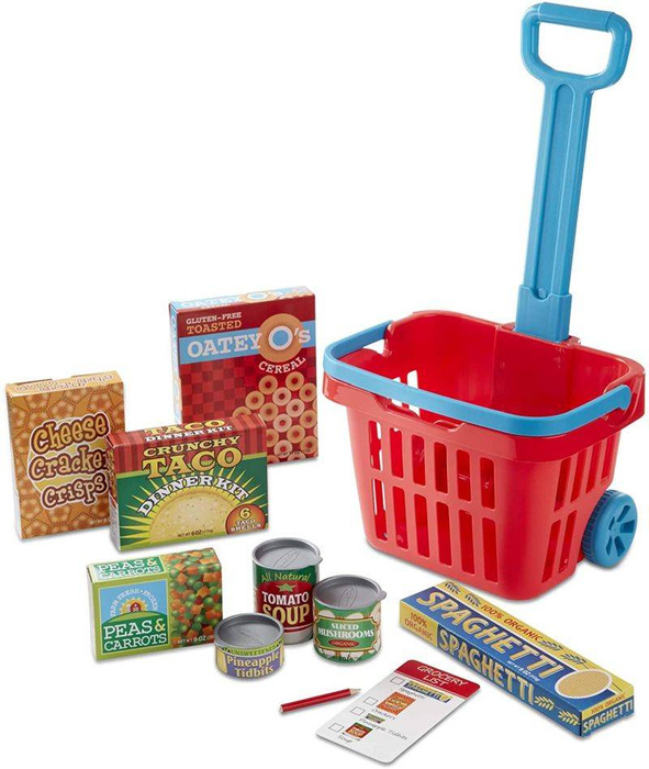 Koszyk zakupowy z artykułami spożywczymi Fill & Roll Melissa & Doug 