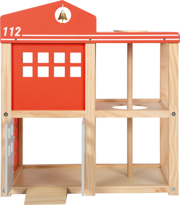 Duża drewniana remiza strażacka z akcesoriami i dźwiękiem Small Foot 