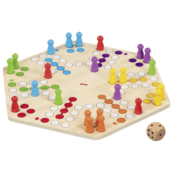 Ludo drewniana gra planszowa chińczyk Goki