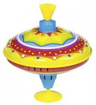 Metalowy bączek z podstawką, kolorowy