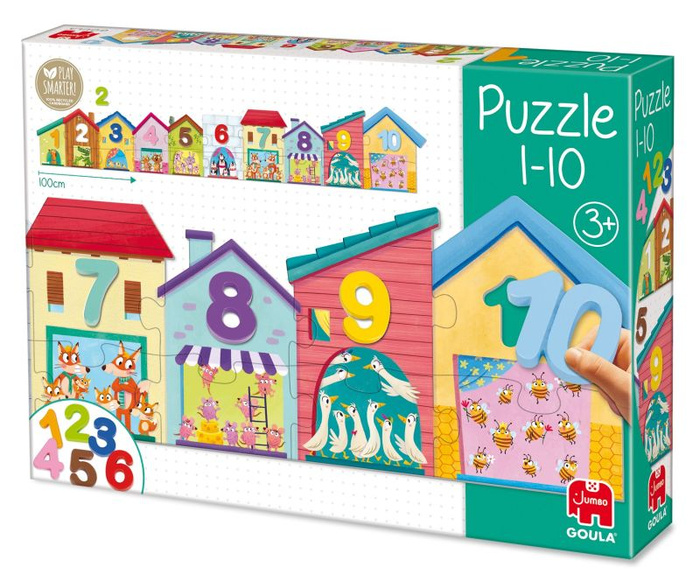 Puzzle dla dzieci Cyfry 1-10 Goula