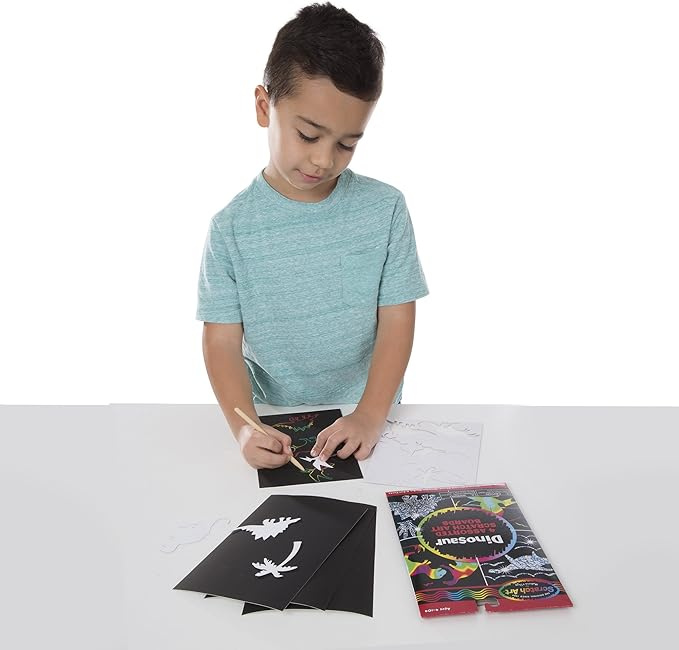 Wydrapywanka zdrapywanka Dinozaury Scratch Magic Rysuj i ucz się Melissa & Doug