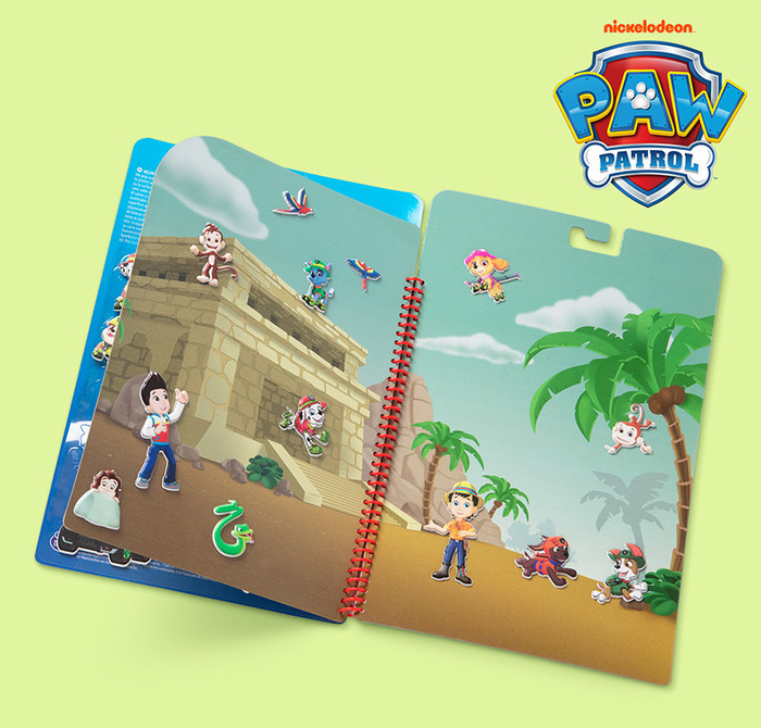 Naklejki wielokrotnego użytku z książką Psi Patrol Puffy Sticker – Jungle Melissa and Doug