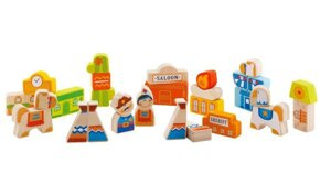 Klocki drewniane Dziki zachód, 30 el.