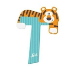 Drewniana literka T Alfabet i zwierzęta Sevi