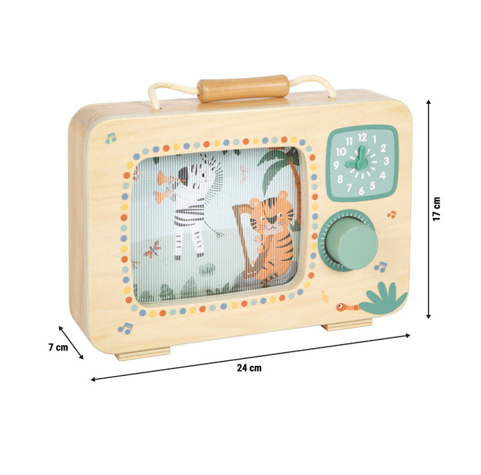 Drewniana pozytywka Telewizor Safari Small Foot