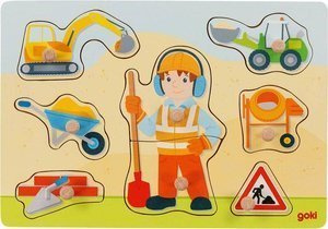 Drewniana układanka Plac budowy Goki