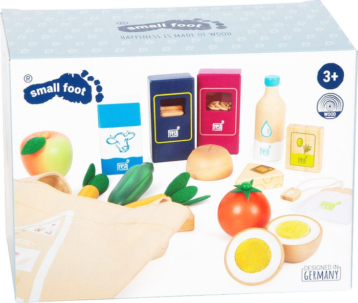 Zestaw wege produktów spożywczych z drewna Small Foot