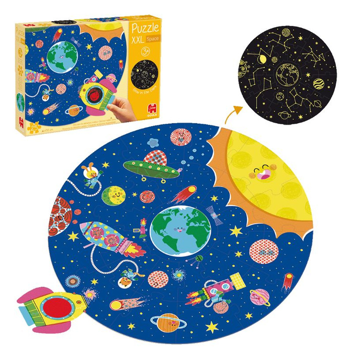 Okrągłe puzzle dla dzieci XXL Kosmos Goula