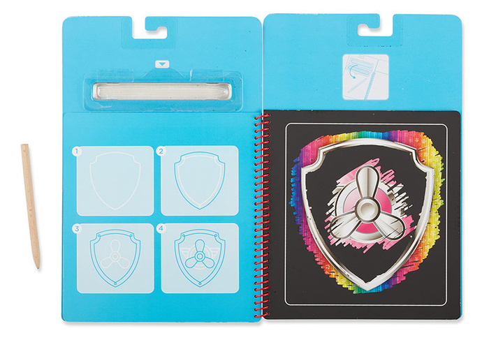 Wydrapywanka zdrapywanka z książką Psi Patrol Scratch Art Pad – Skye Melissa and Doug