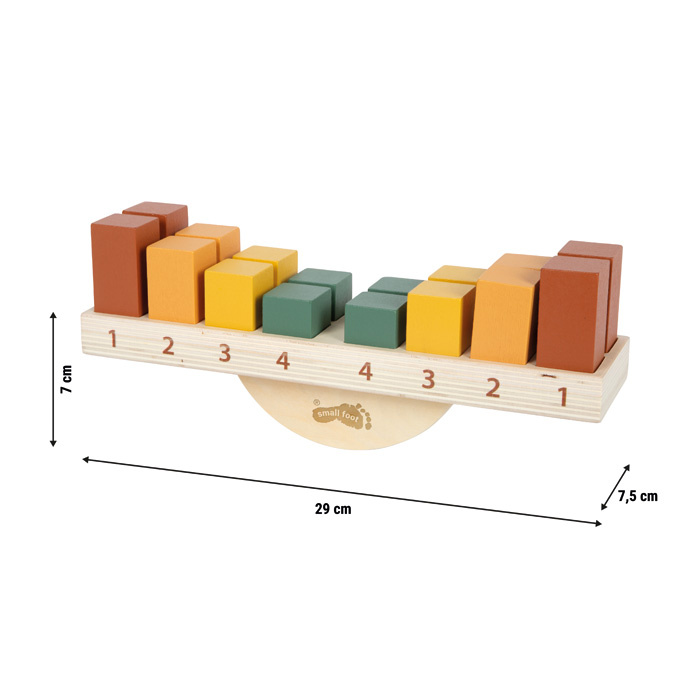 Edukacyjna gra zręcznościowa Montessori z drewnianymi klockami i kartami wzorów Small Foot