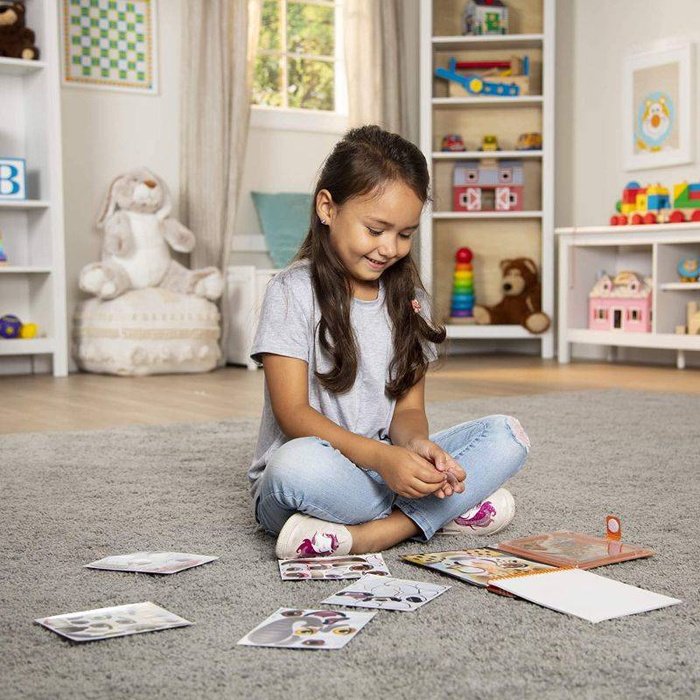 Zestaw z naklejkami wielokrotnego użytku Stwórz Twarz - Safari Melissa & Doug