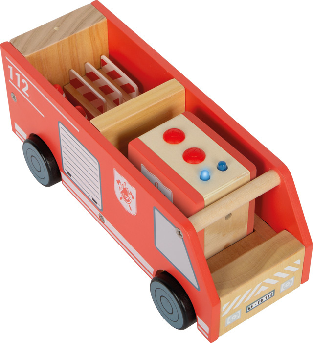 Duża drewniana remiza strażacka z akcesoriami i dźwiękiem Small Foot 