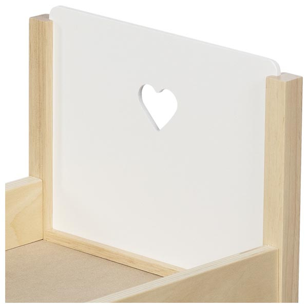 Drewniane Łóżeczko dla lalek Serduszko Goki