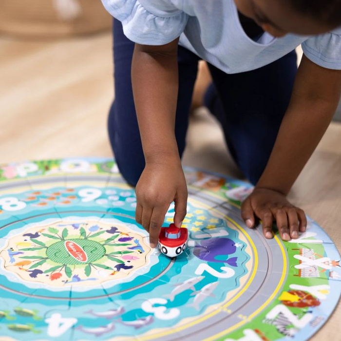 Okrągła układanka podłogowa cyfry litery 48el. Melissa & Doug