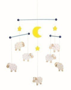 Drewniana karuzela do zawieszenia 3D, owce