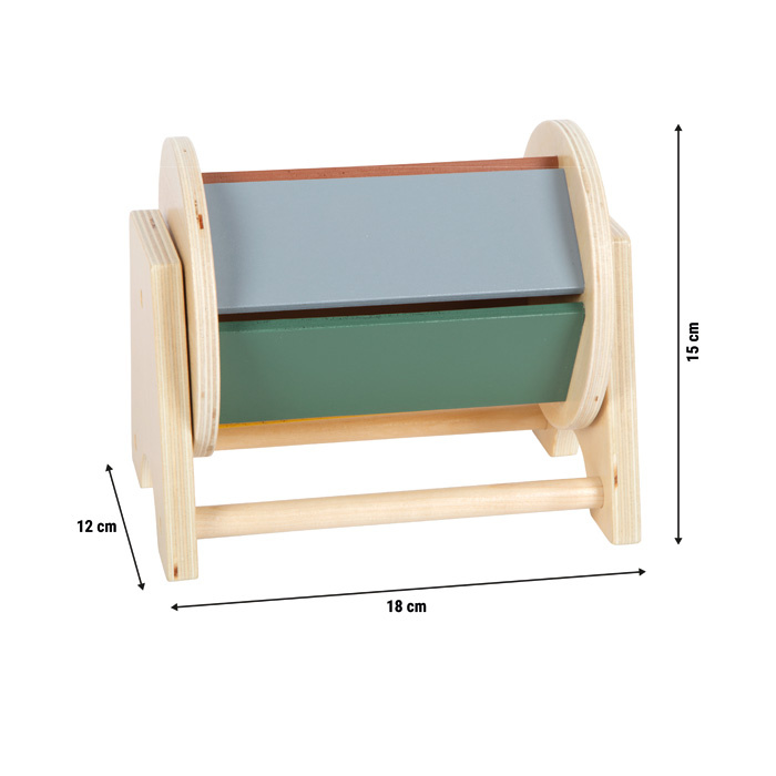 Drewniana zabawka sensoryczna bęben obrotowy Montessori Small Foot