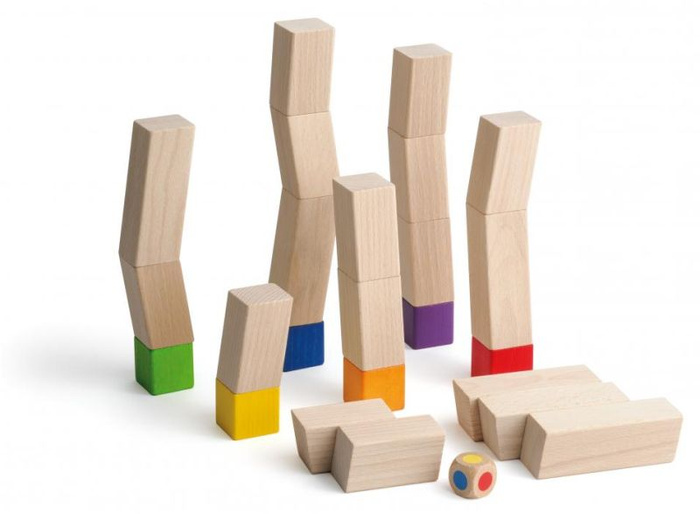 Gra zręcznościowa balansujące wieże z klocków Tricky Blocks Erzi