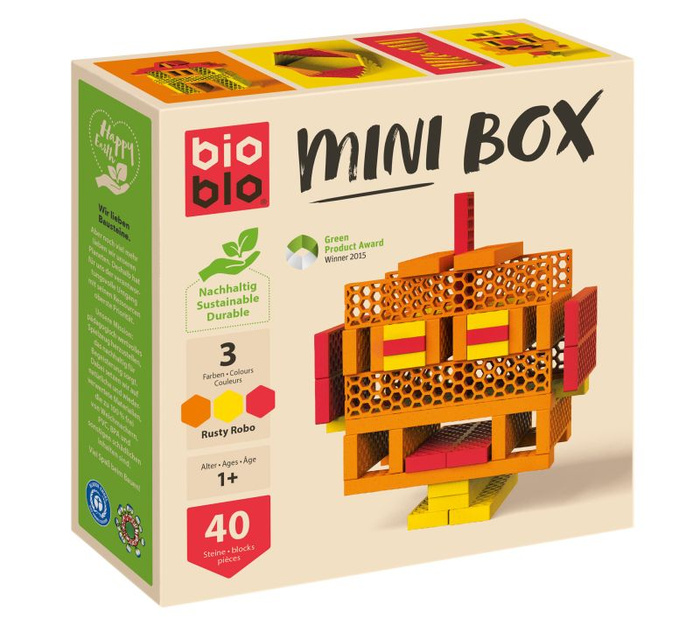 Klocki dla dzieci Rdzawy Robot Mini Box Bioblo 40 elementów
