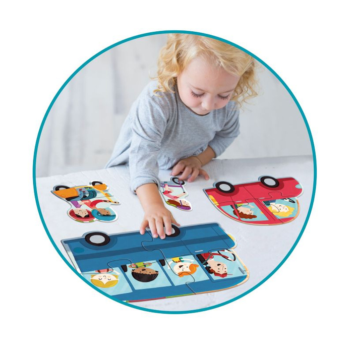 Puzzle dla dzieci XXL Pojazdy Goula 