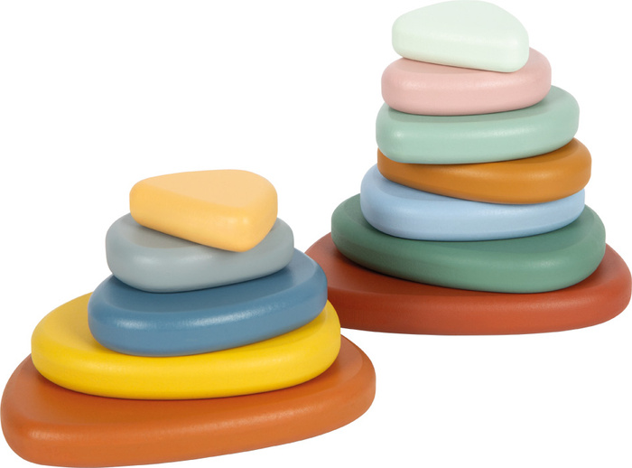 Drewniana gra zręcznościowa Wieża z kamieni Montessori River Rocks Small Foot