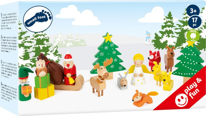 Świąteczny zestaw drewnianych figurek zwierząt leśnych Small Foot