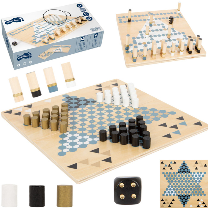 Gra planszowa 2w1 Halma i Malefiz Gold Edition Small Foot 