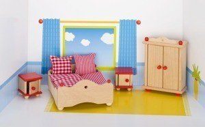 Mebelki do sypialni z czerownymi akcentami, 5 elementów