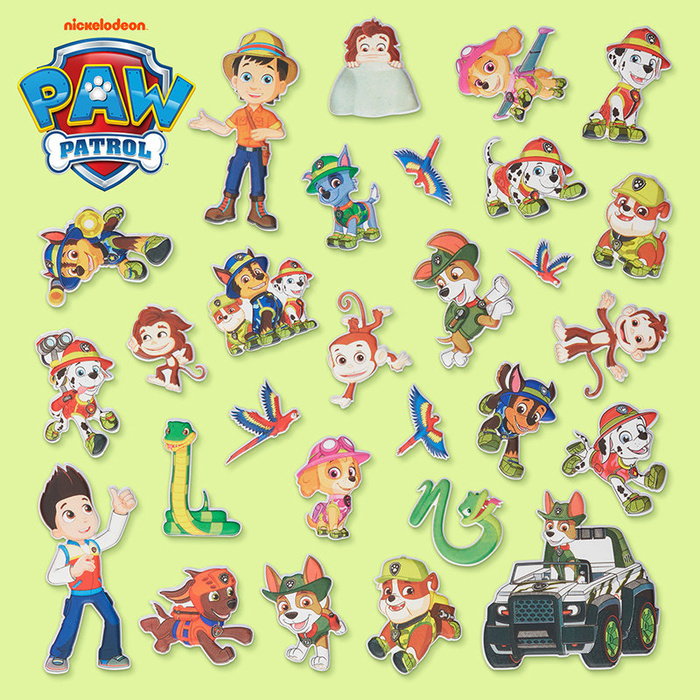 Naklejki wielokrotnego użytku z książką Psi Patrol Puffy Sticker – Jungle Melissa and Doug