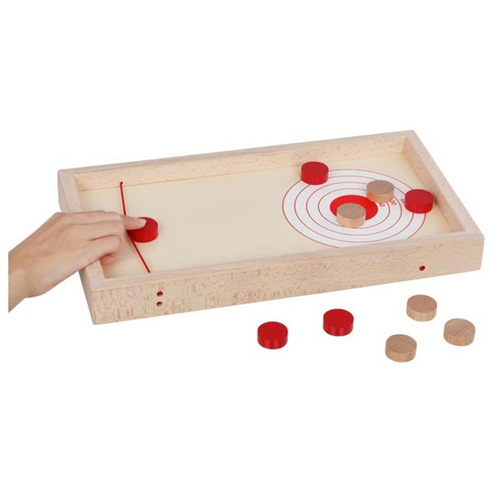 Drewniana gra zręcznościowa Super Puck i Curling Goki