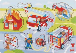 Układanka z elementami do wkładania Straż Pożarna Goki